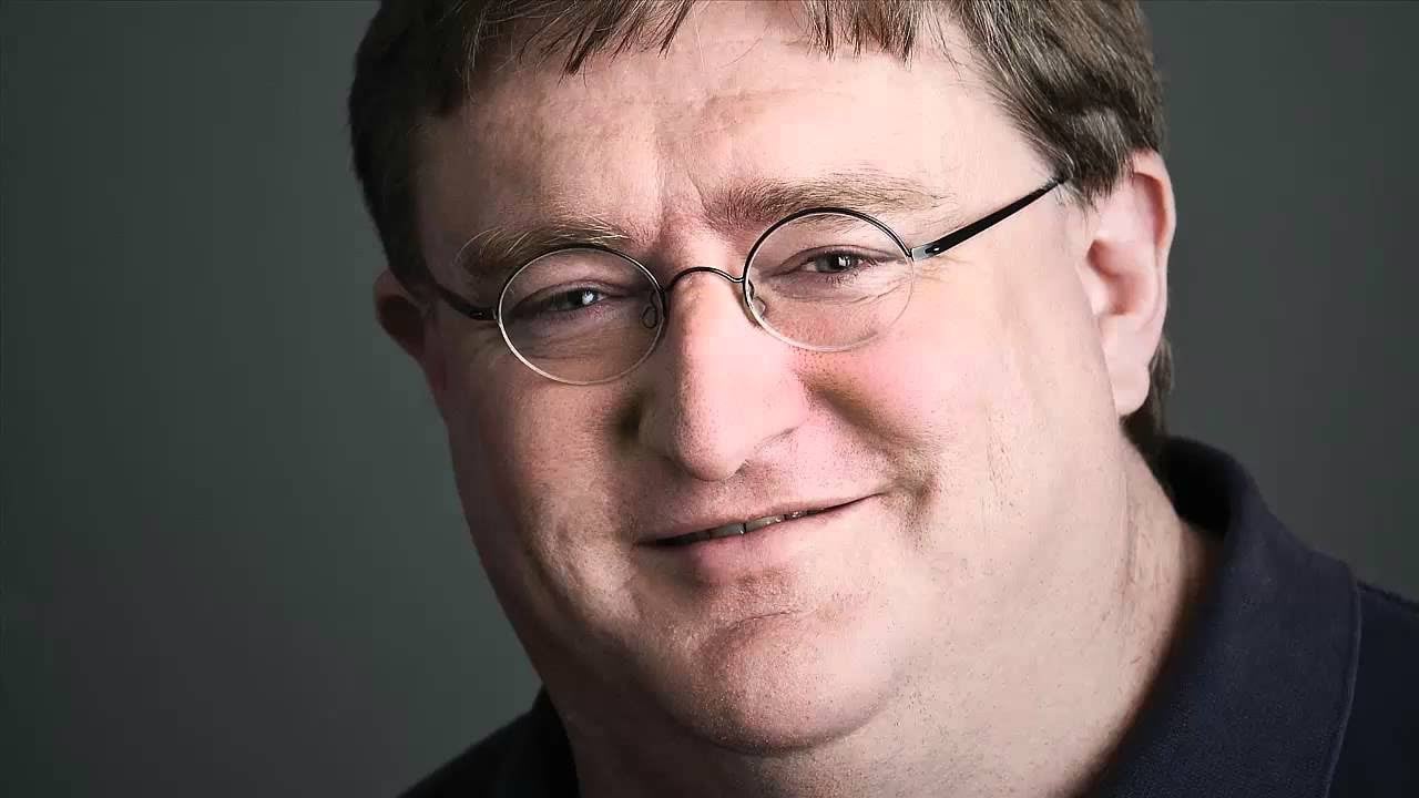 Gabe newell from valve software in his natural habitat on Craiyon