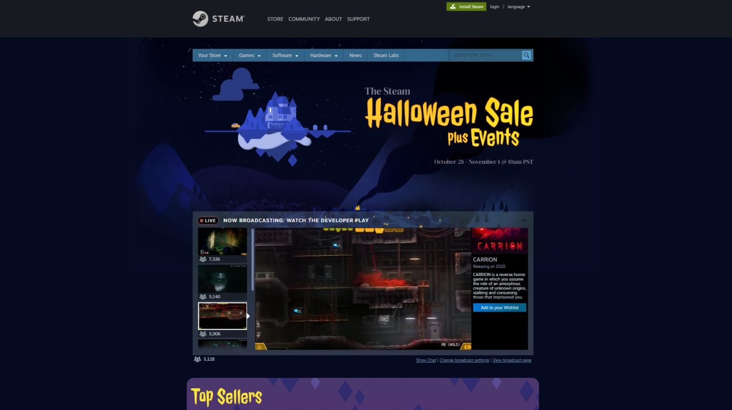 Steam launches Halloween sale | VGC