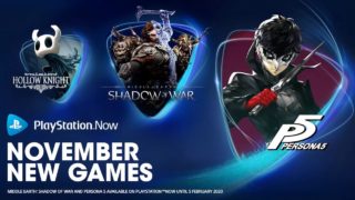 PlayStation Now adds Persona 5 and Middle-Earth: Shadow of War