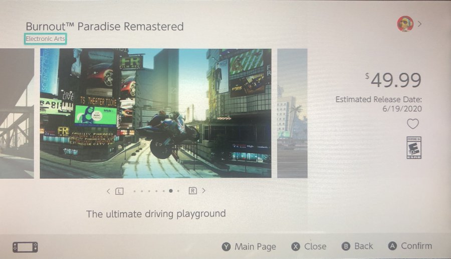 Burnout Paradise Remastered looks set for June Nintendo Switch release | VGC