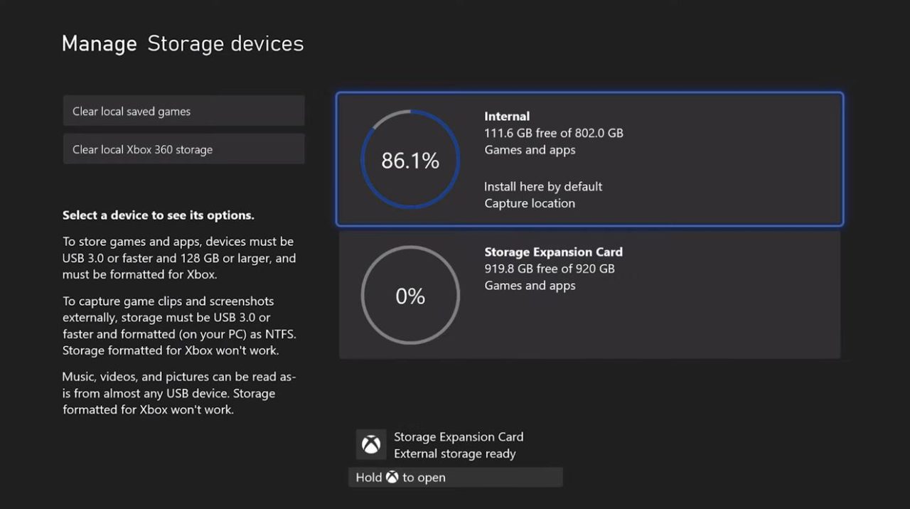 Xbox Series X reserves 20 of its 1TB storage for system files VGC