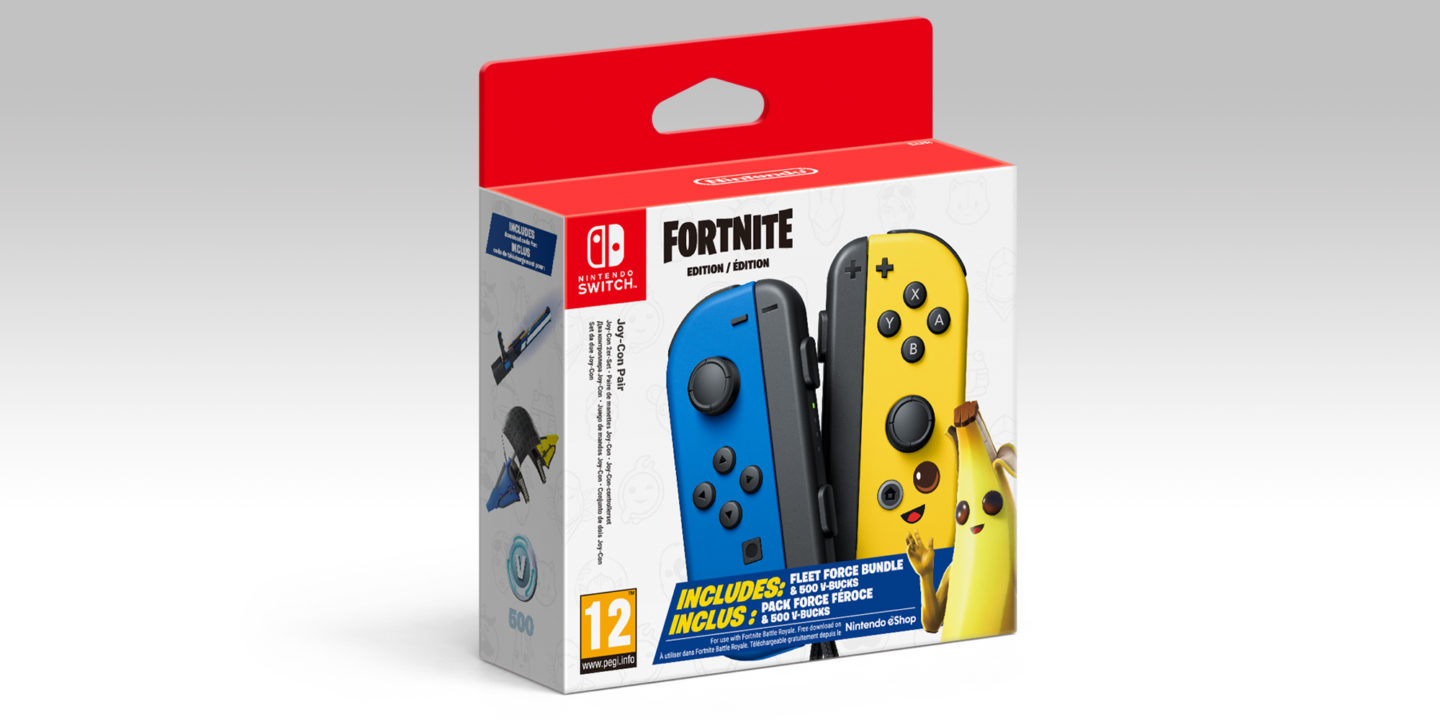 Nintendo reveals new yellow and blue Fortnite JoyCons VGC