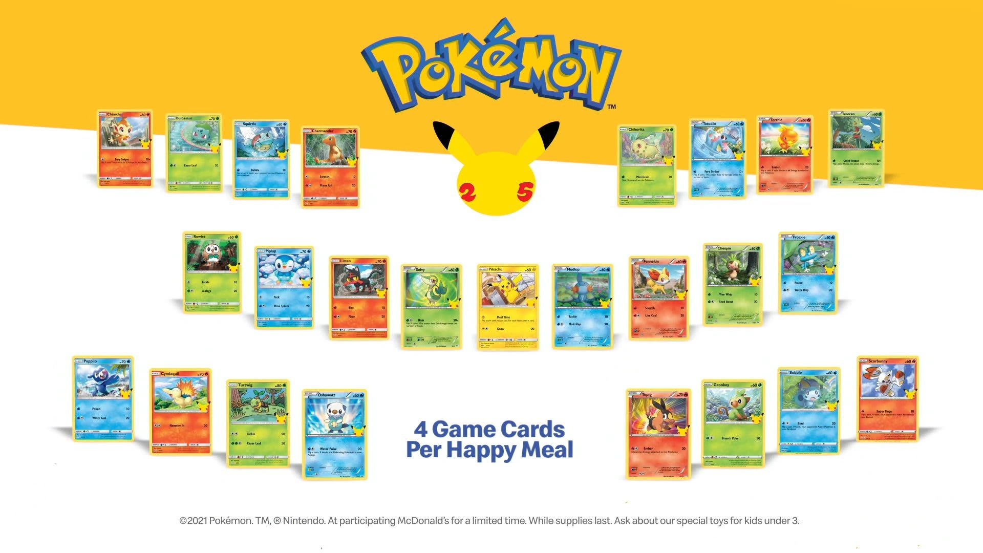 Mcdonalds Pokemon Cards, Collection Anime Cards