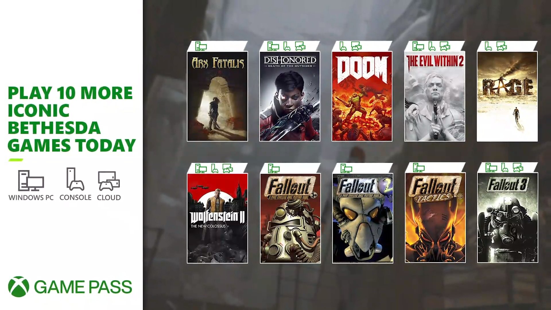 Which Bethesda games aren't on Xbox Game Pass and why?