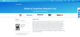 Ghost of Tsushima: Director’s Cut has been rated for PS5 and PS4