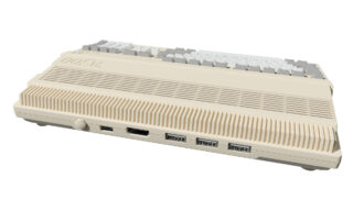 The next mini console is the Amiga 500, which comes with Worms and Chaos Engine