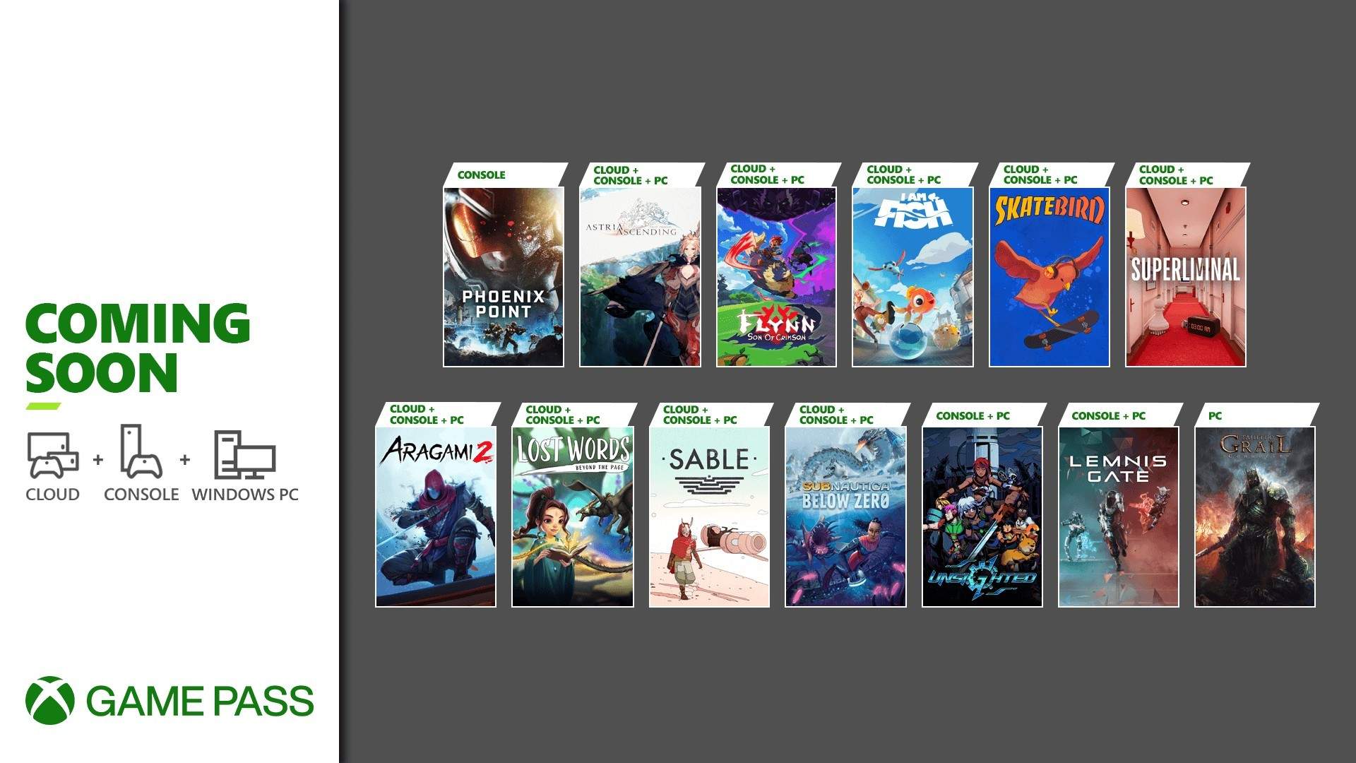 13 new Xbox Game Pass titles for console, PC and Cloud dated