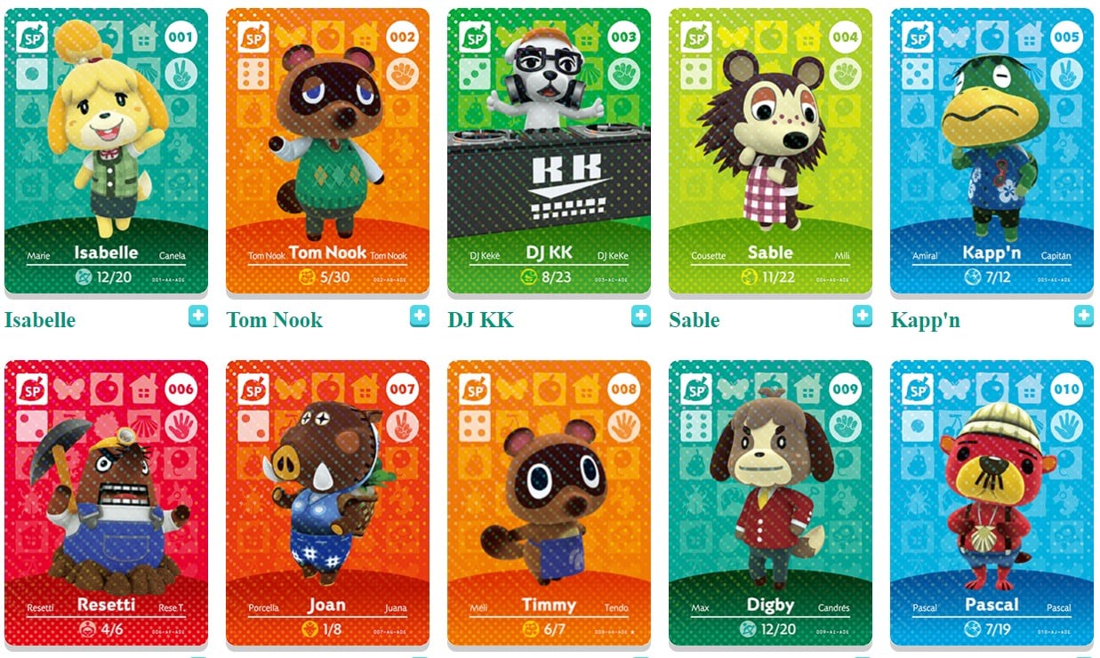 free animal crossing amiibo cards