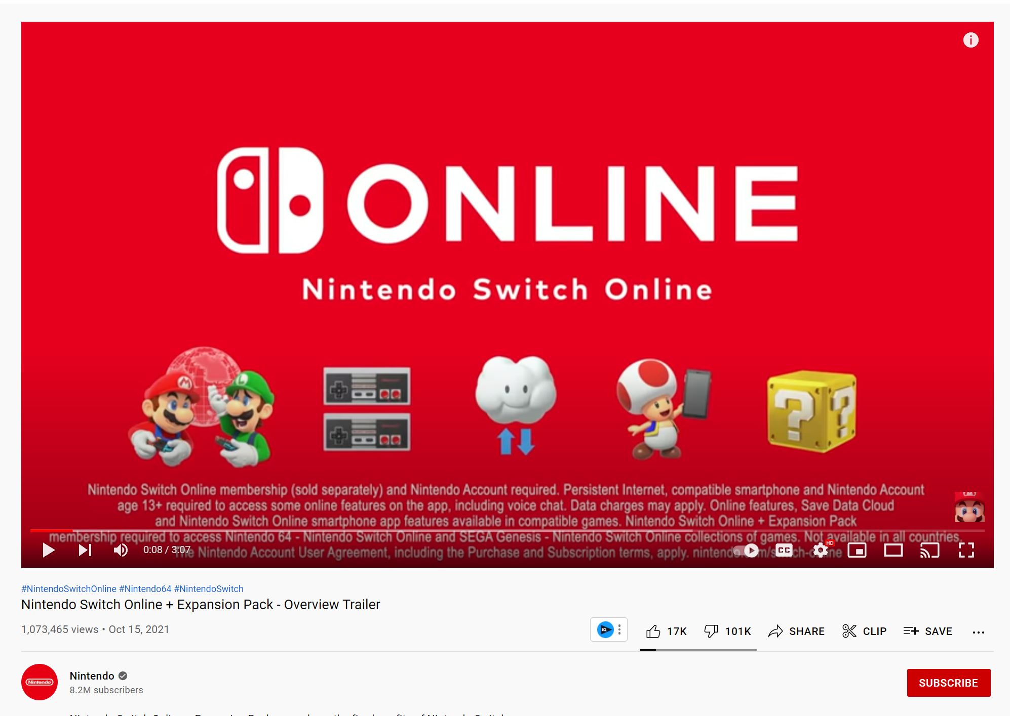 Nintendo Switch Online + Expansion Pack