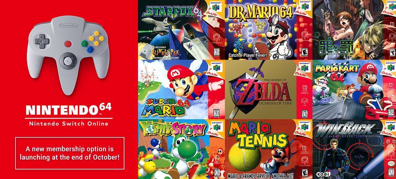 What time do N64 games go live on Switch today?