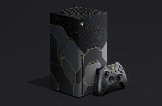 The Halo Infinite Xbox Series X console is available to pre-order at GameStop today