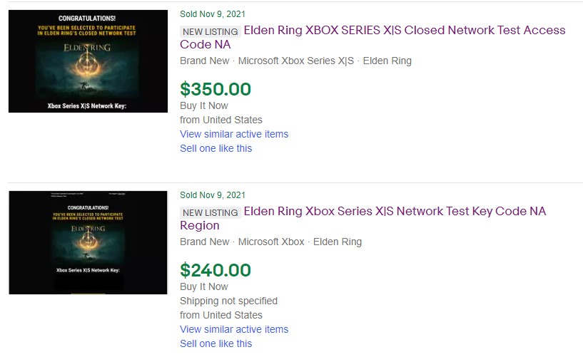 Ключи для тестирования Elden Ring сотнями продаются на eBay