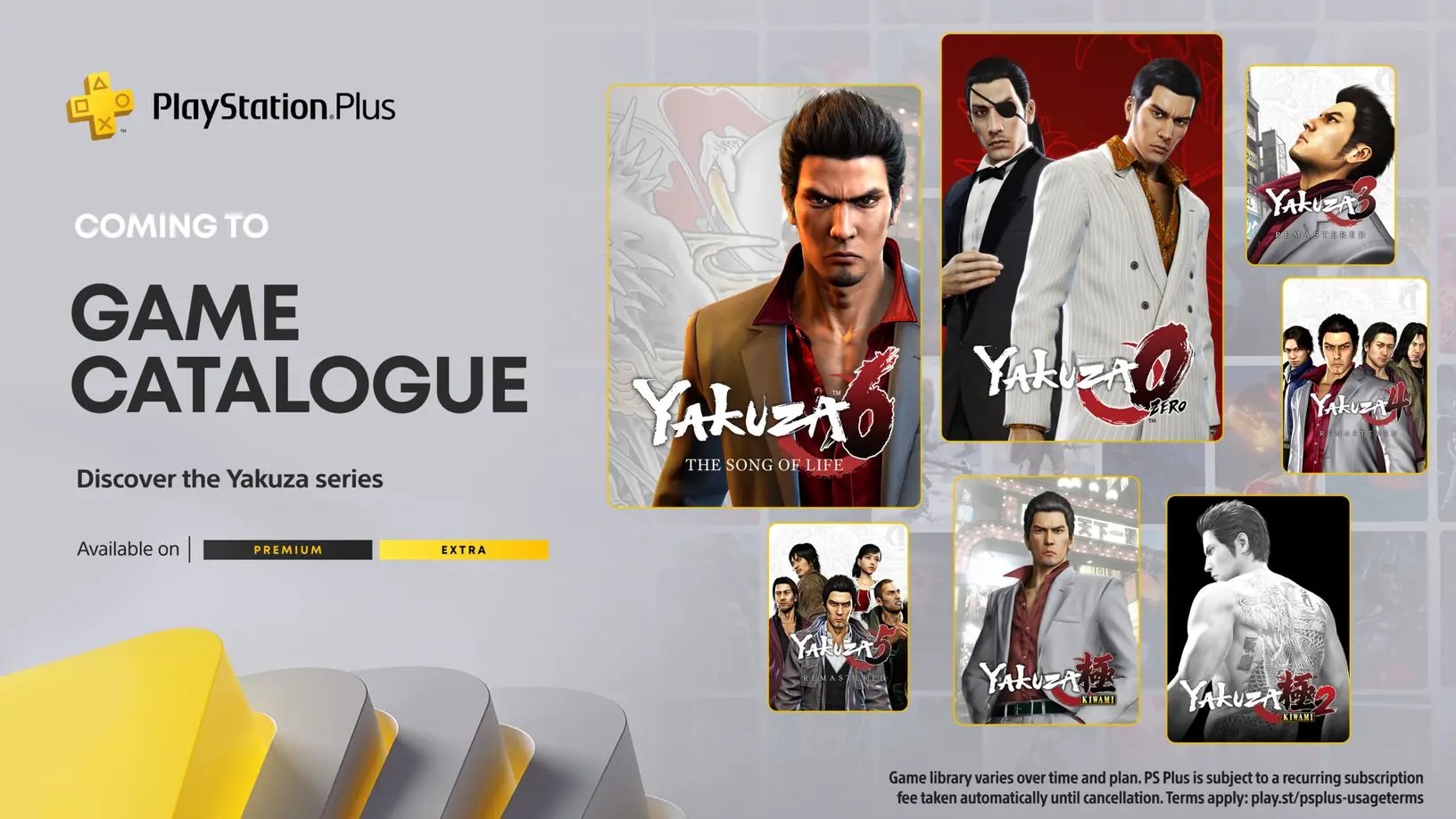 PlayStation Plus is adding 8 Yakuza games in 2022