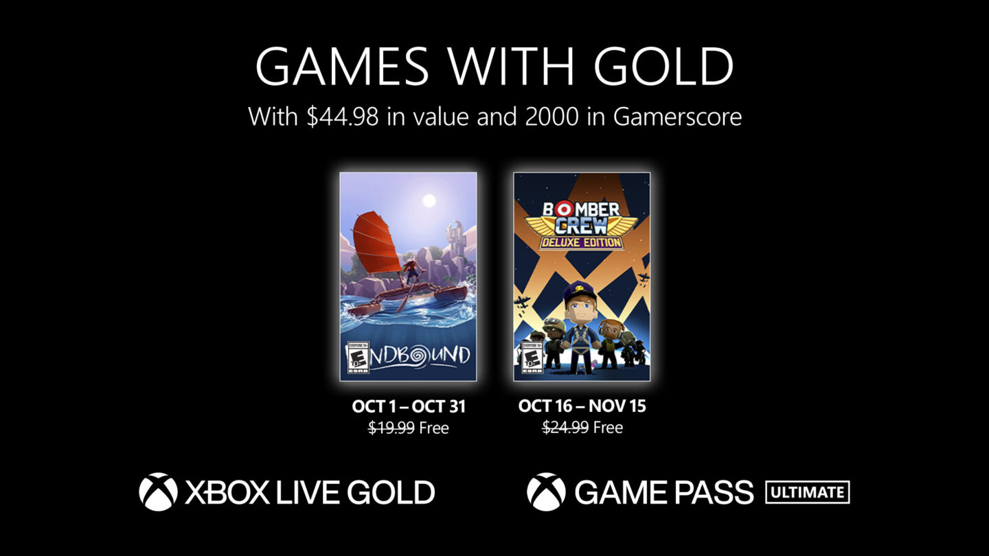 October’s Xbox Live Games with Gold titles have been announced VGC