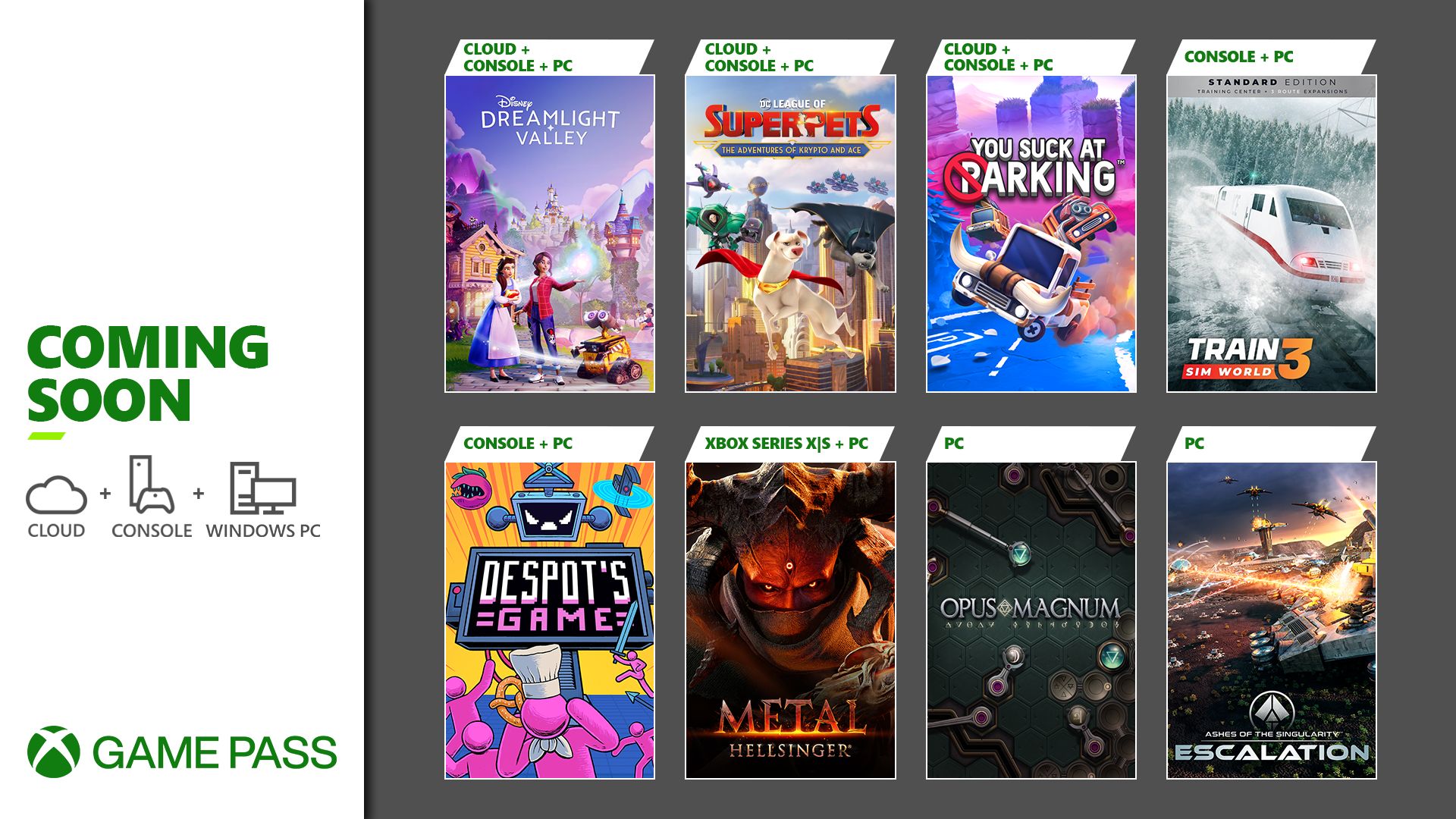 New Xbox Game Pass titles for console and PC announced