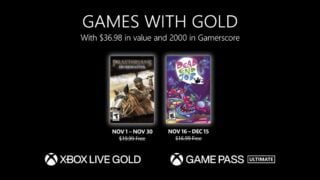 November’s Xbox Live Games with Gold titles have been announced