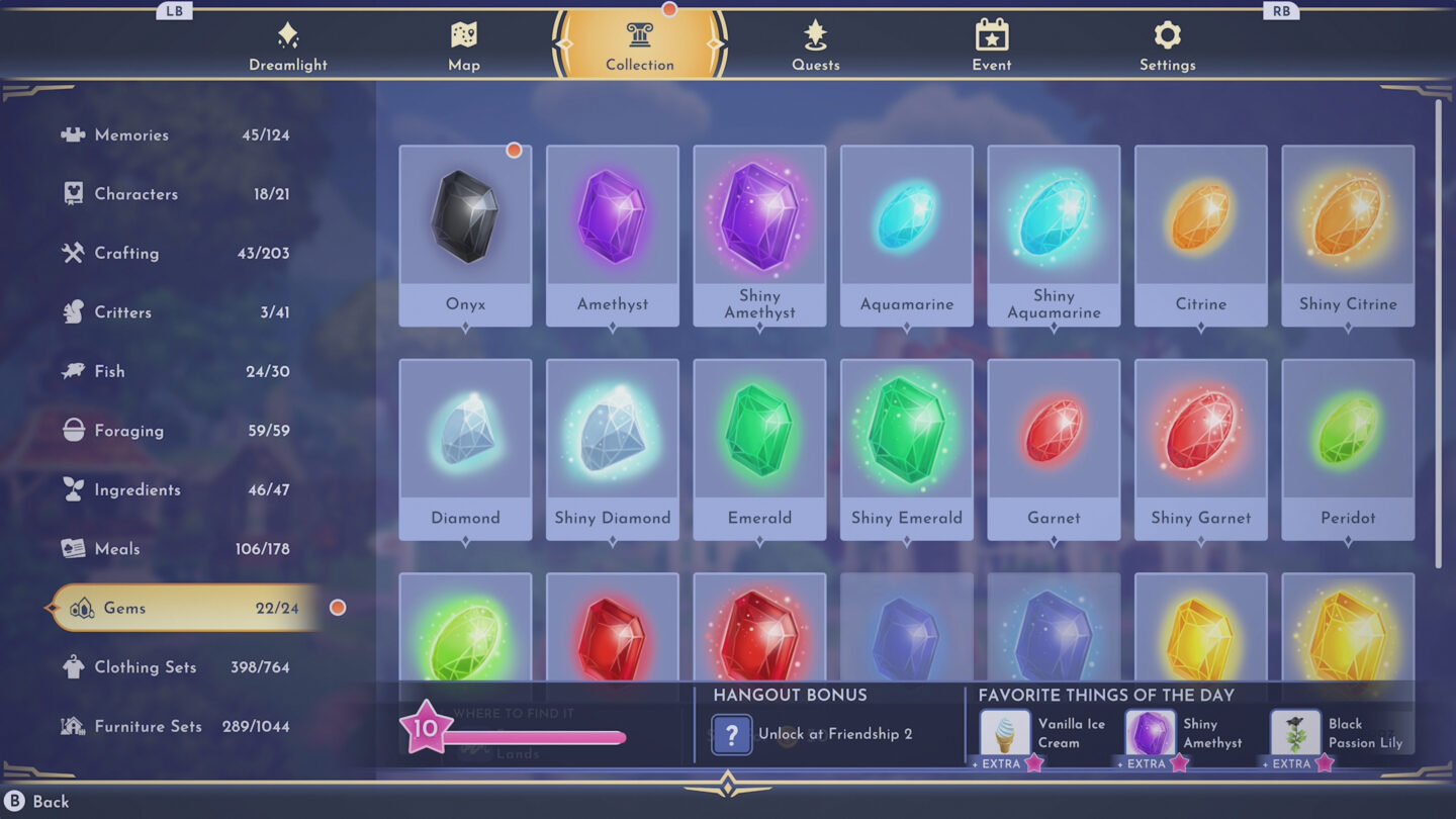 Disney Dreamlight Valley How to find Onyx gems VGC