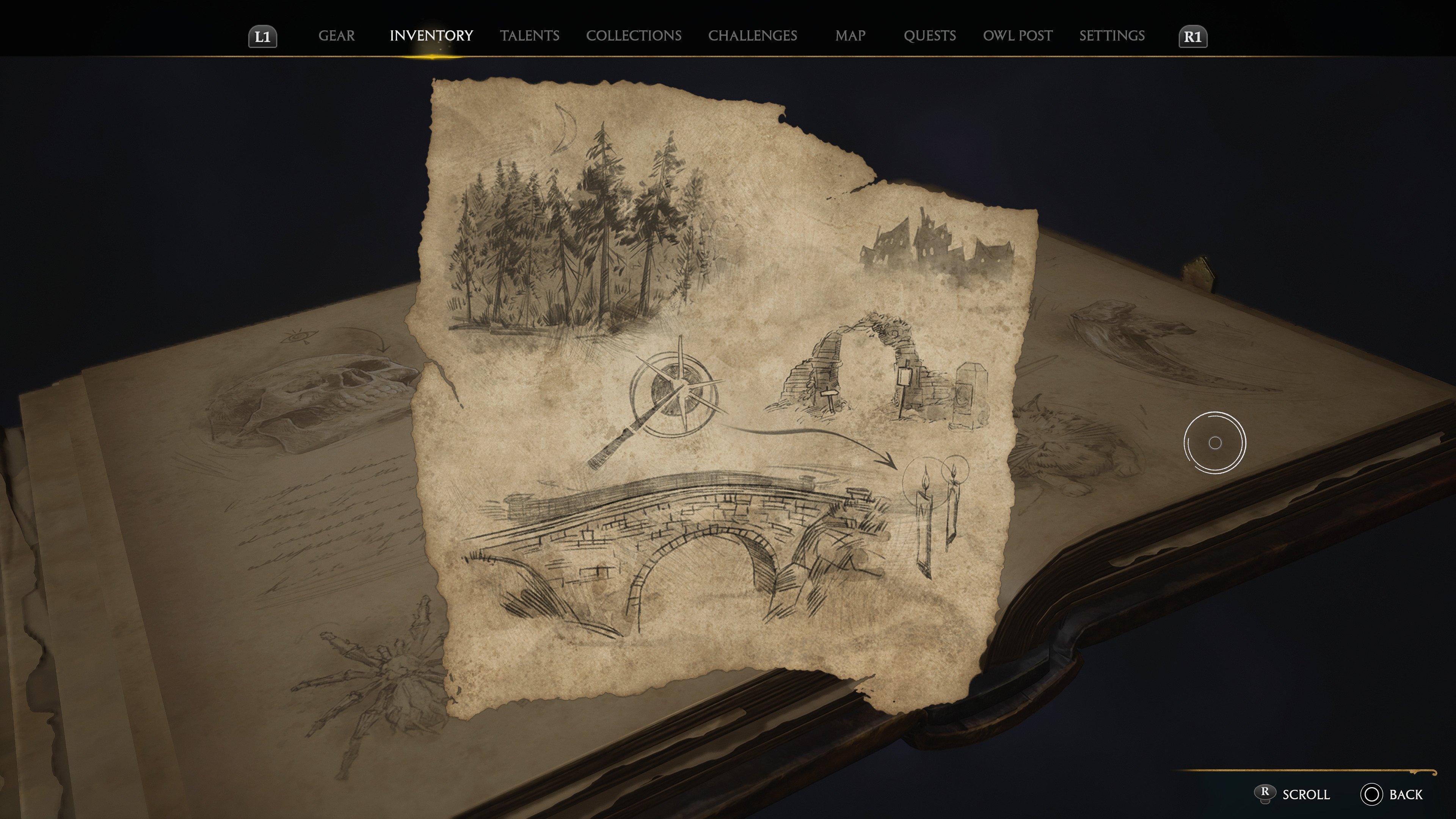Hogwarts Legacy Mysterious Map Fragment Treasure Solution