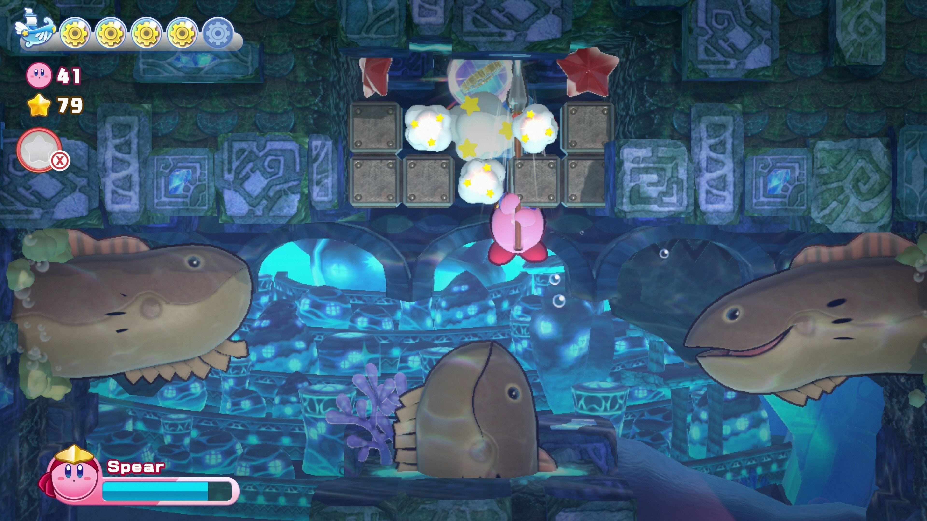 Kirby's Return to Dream Land Deluxe Energy Spheres: Level 3 Onion Ocean  locations