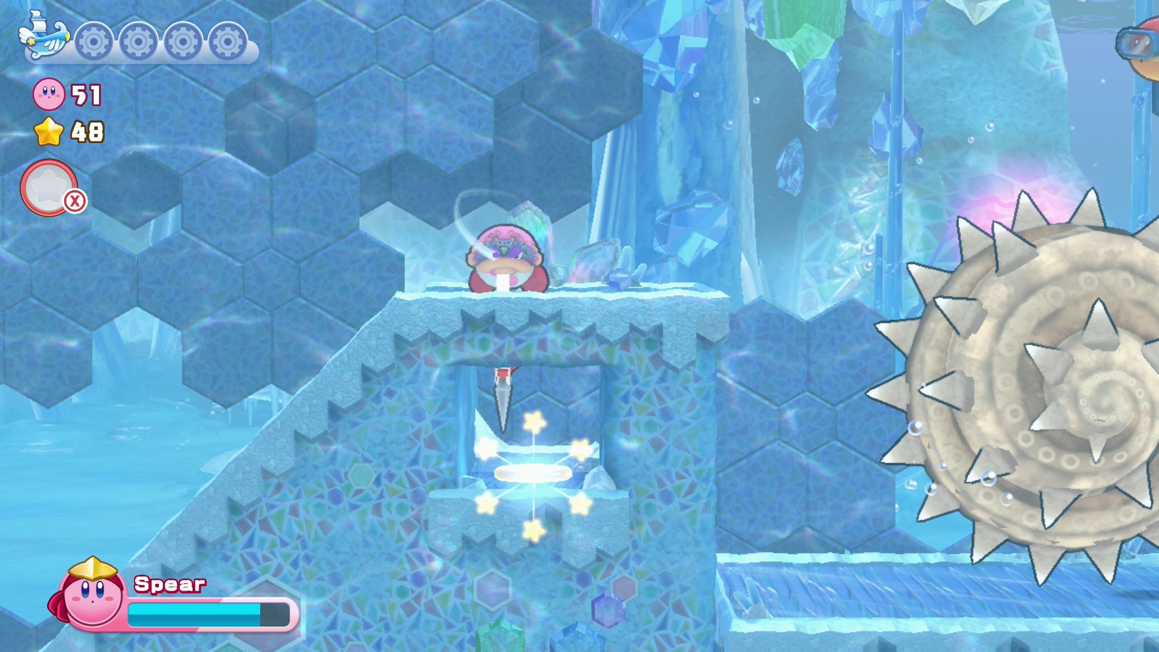 Kirby's Return to Dream Land Deluxe Energy Spheres: Level 3 Onion Ocean  locations