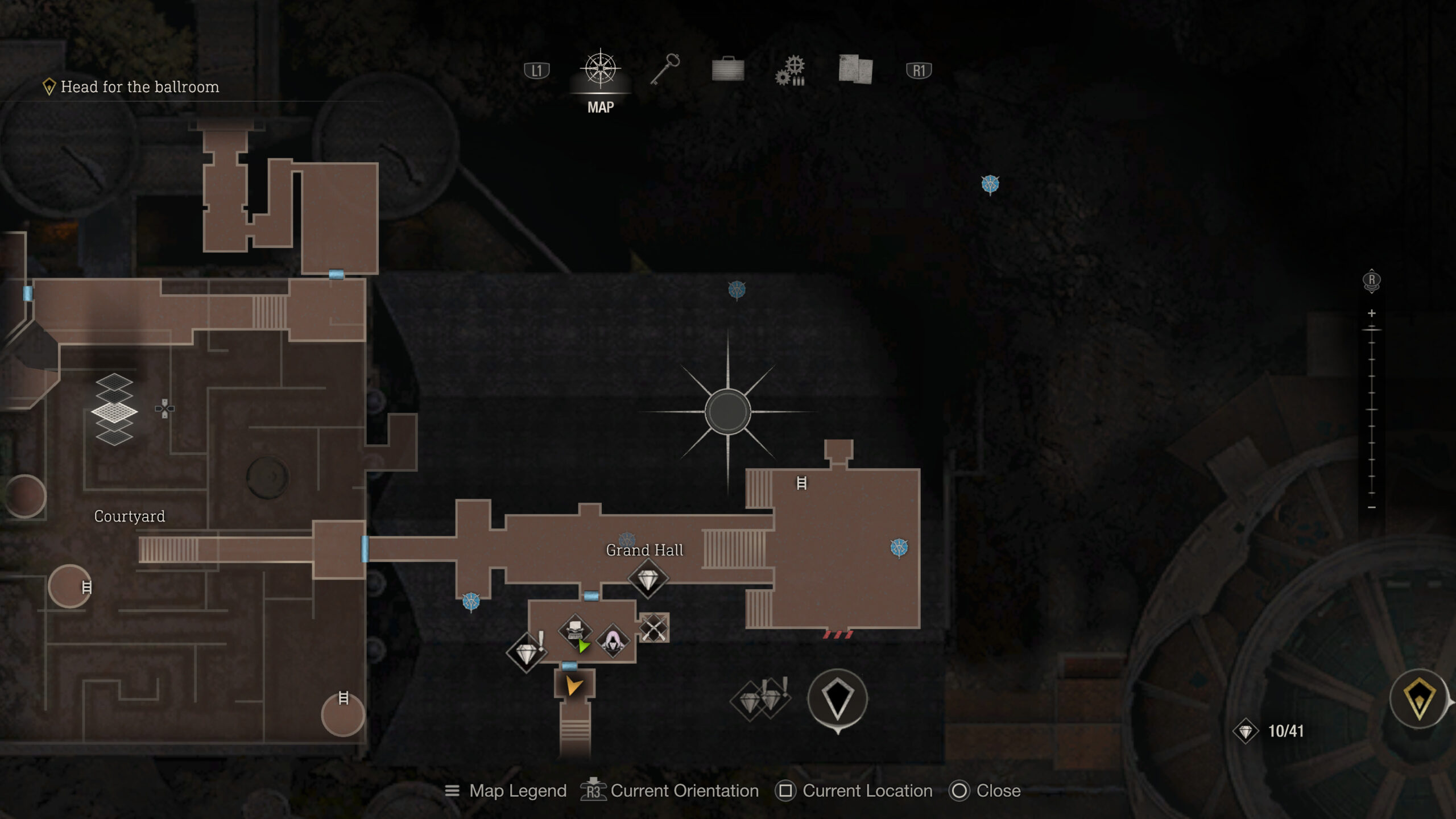 Resident Evil 4 Blue Medallions Grand Hall locations VGC