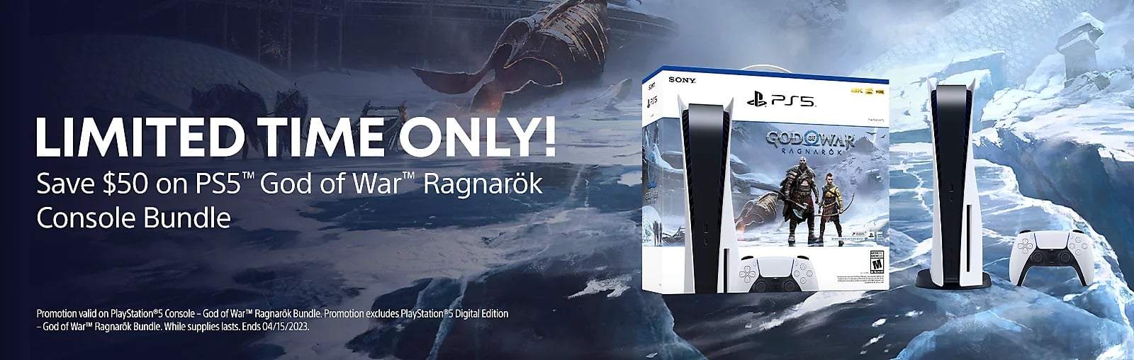 Sony PlayStation 5 Console - God of War Ragnarok Bundle