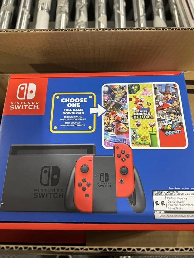 Images show new Nintendo Switch bundle with choice of Mario game and movie  stickers