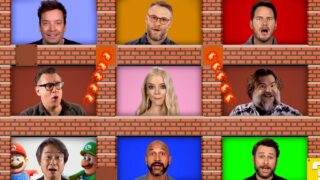 Watch: Mario movie cast performs Super Mario Bros theme with Miyamoto