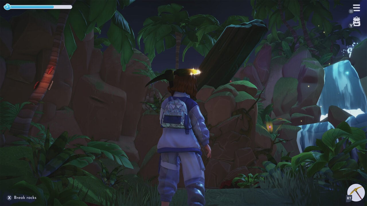 Disney Dreamlight Valley How to lower the log near the waterfall VGC