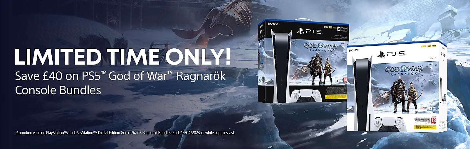 Sony PlayStation 5 (PS5) - Digital Edition - God of War: Ragnarok