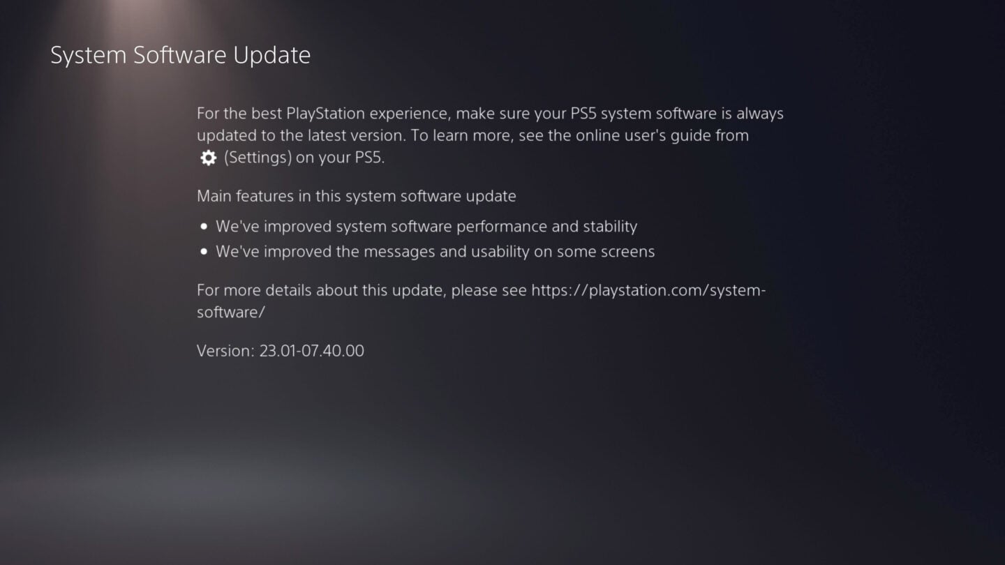 ps5 update