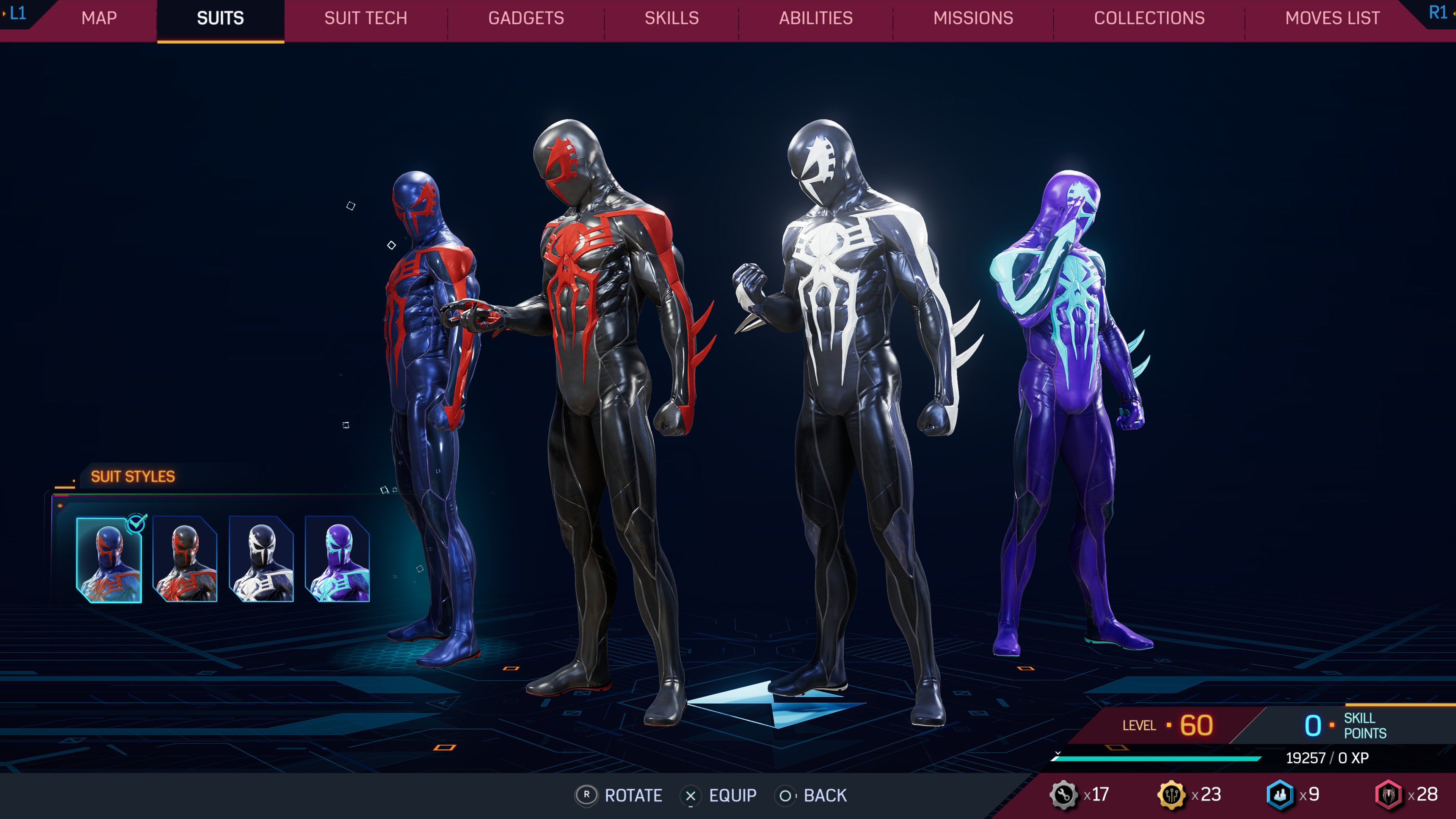 All Suits in Spiderman 2