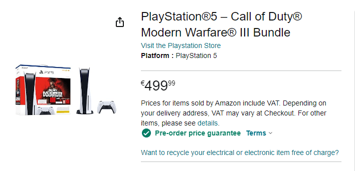 The PS5 + Call of Duty: Modern Warfare 3 bundle will available for  pre-order from November 6 - IG News