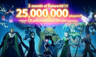 Palworld has surpassed 25 million players in its first month, studio says