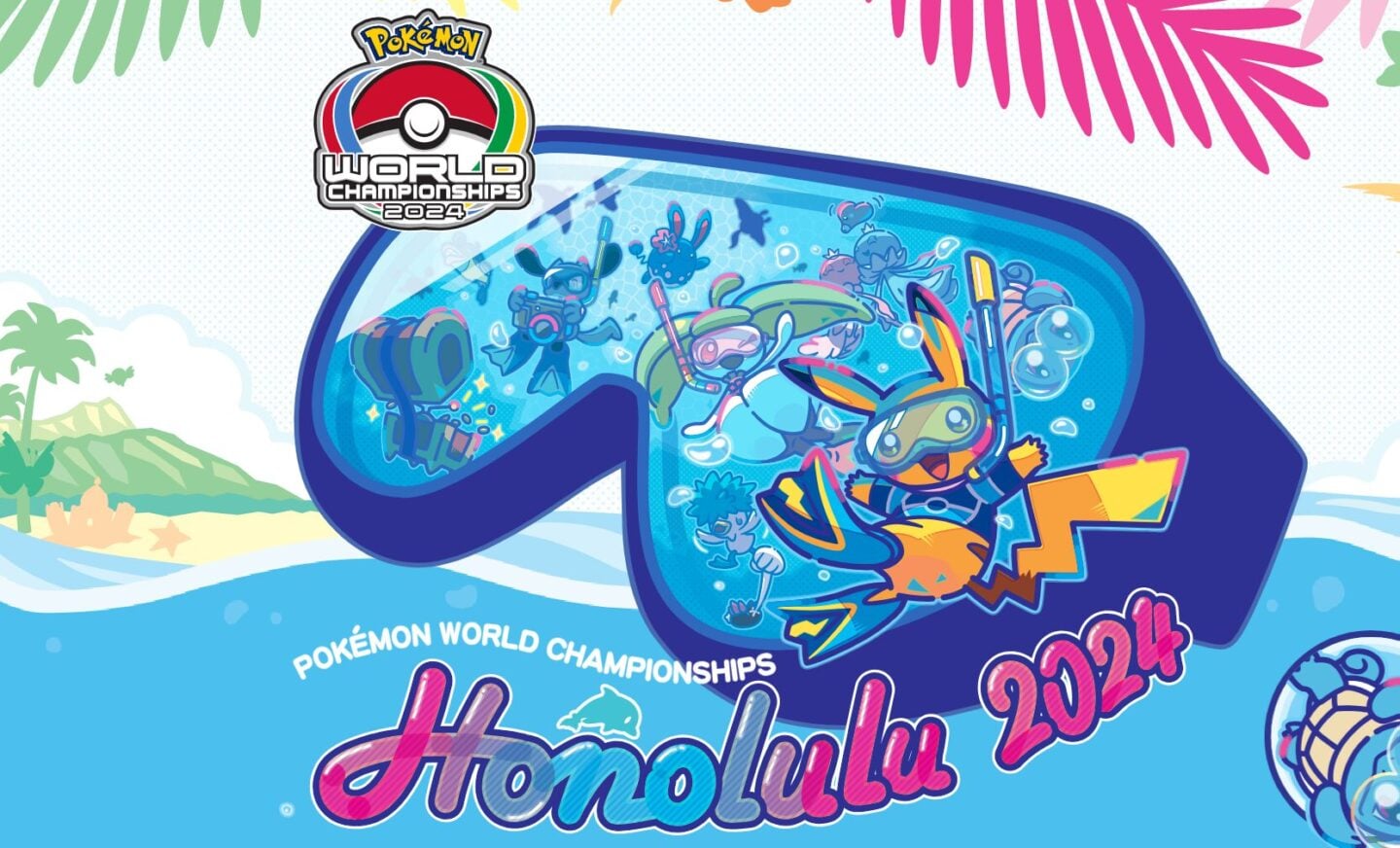 Pokemon Go Background Pokemon Go Honolulu Worlds 2024 Background -  Non-Shiny Pikachu (Brand New, Unused Code) Pokemon Go Bracelet Video Game  Merchandise