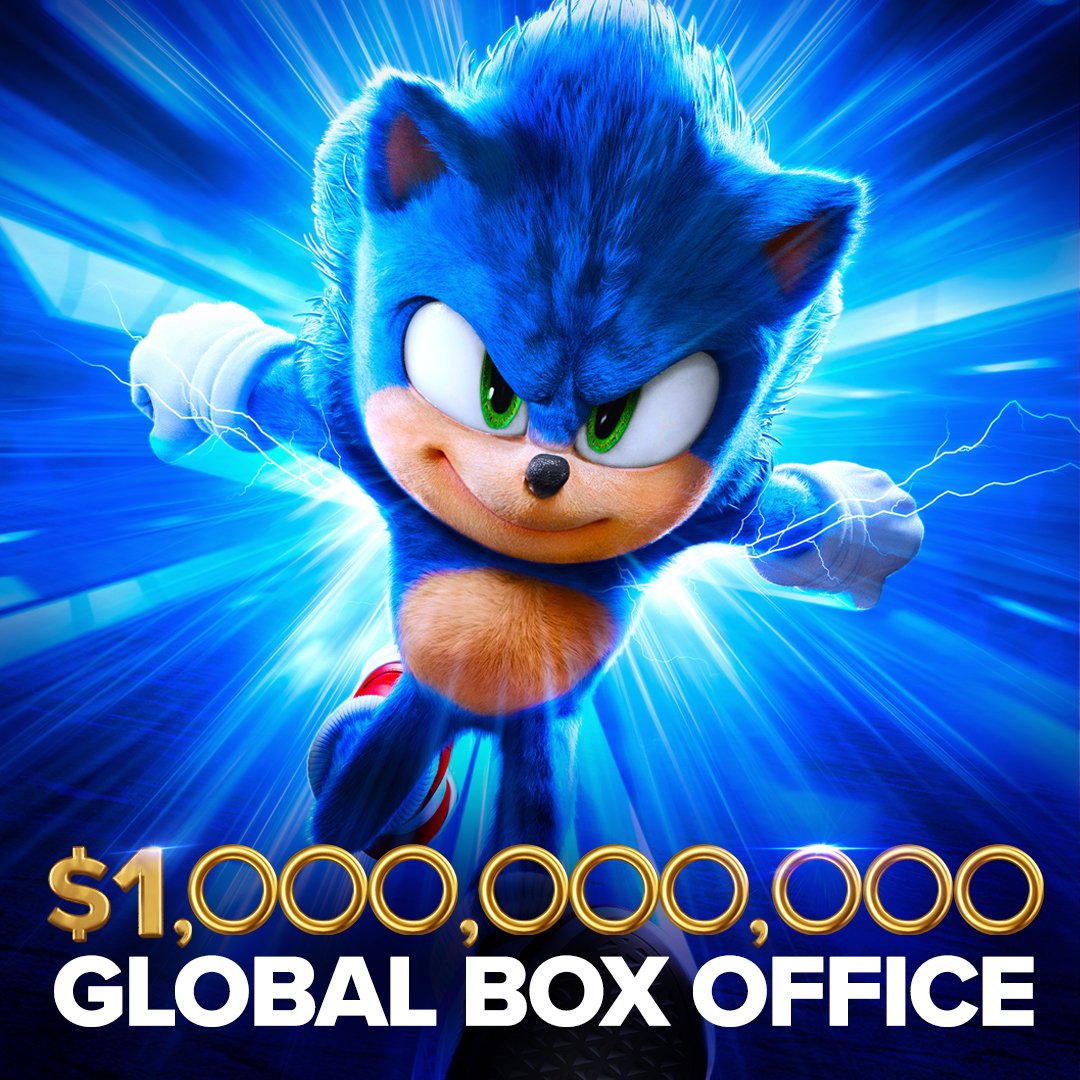 sonic movie 3 1 billion dollars
