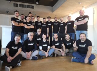 The team members of game developer Day 4 Night Studios