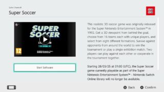 An image of Super Soccer in the Switch Eshop.