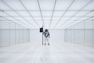 ورودی Kojima Productions ، شامل یک مجسمه غول پیکر