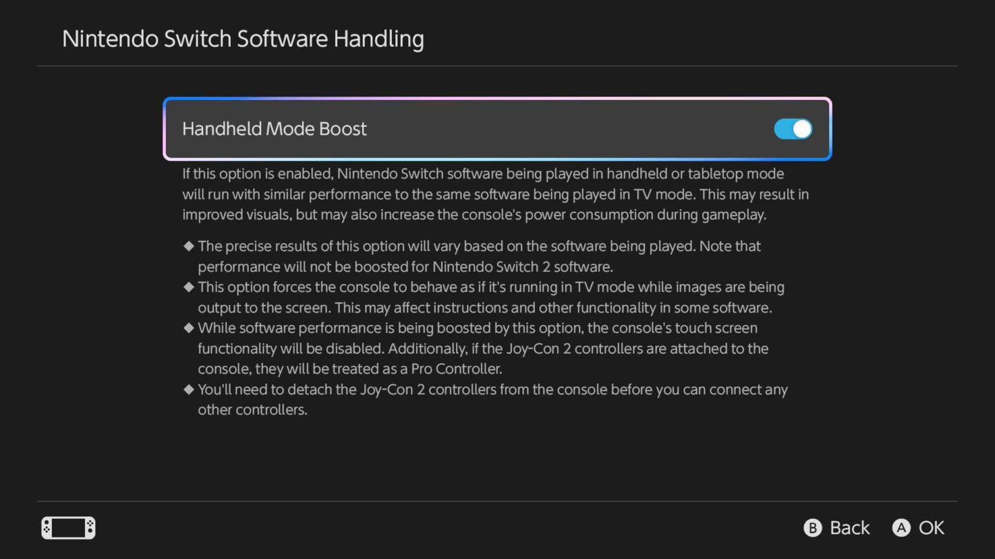 How to enable Handheld Boost Mode on Nintendo Switch 2 | VGC