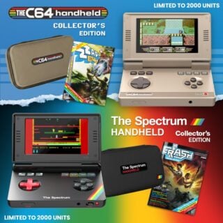 Clamshell handhelds based on the Commodore 64 and ZX Spectrum are coming later this year