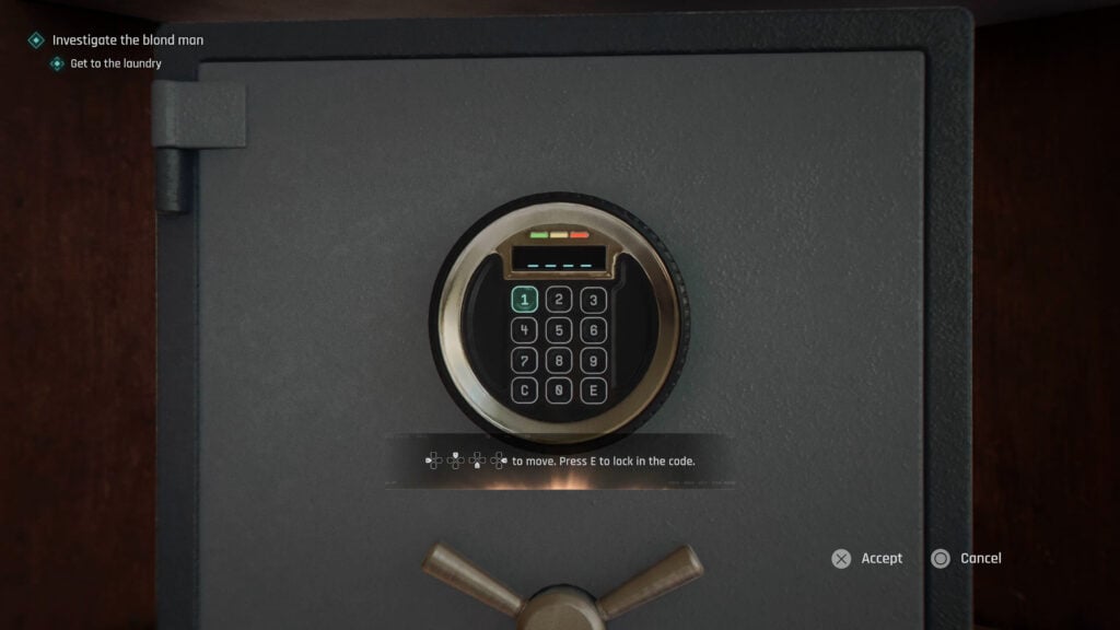 007 First Light Manager’s Office Safe Code