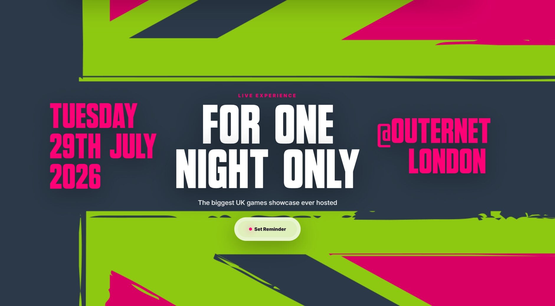 UK-centric gaming showcase, For One Night Only, announced, featuring IO Interactive and Criterion