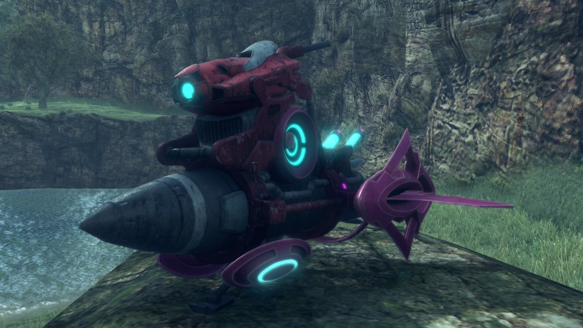 Xenoblade Chronicles DE Nintendo Switch 2 Edition - Ether Jet meluncur di padang rumput