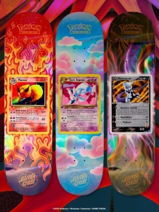 Pokémon and Santa Cruz reveal blind bag skateboards featuring classic Pokémon TCG cards