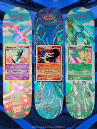 Pokémon and Santa Cruz reveal blind bag skateboards featuring classic Pokémon TCG cards