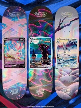Pokémon and Santa Cruz reveal blind bag skateboards featuring classic Pokémon TCG cards
